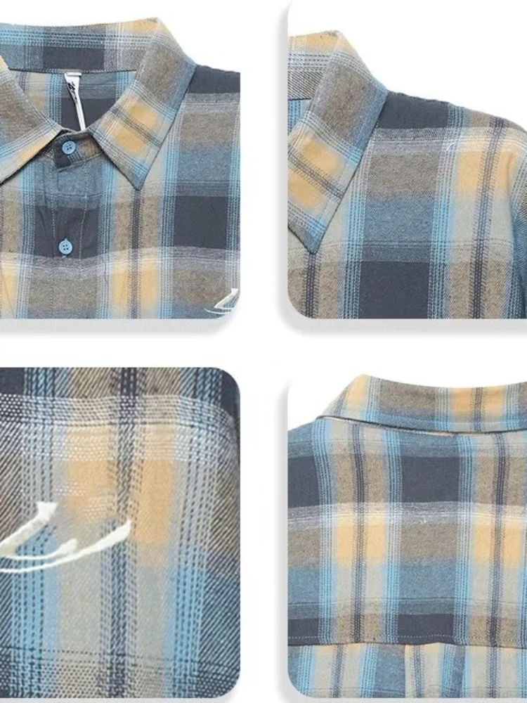 Клетчатые рубашки женские универсальные модные Harajuku в японском стиле с длинными