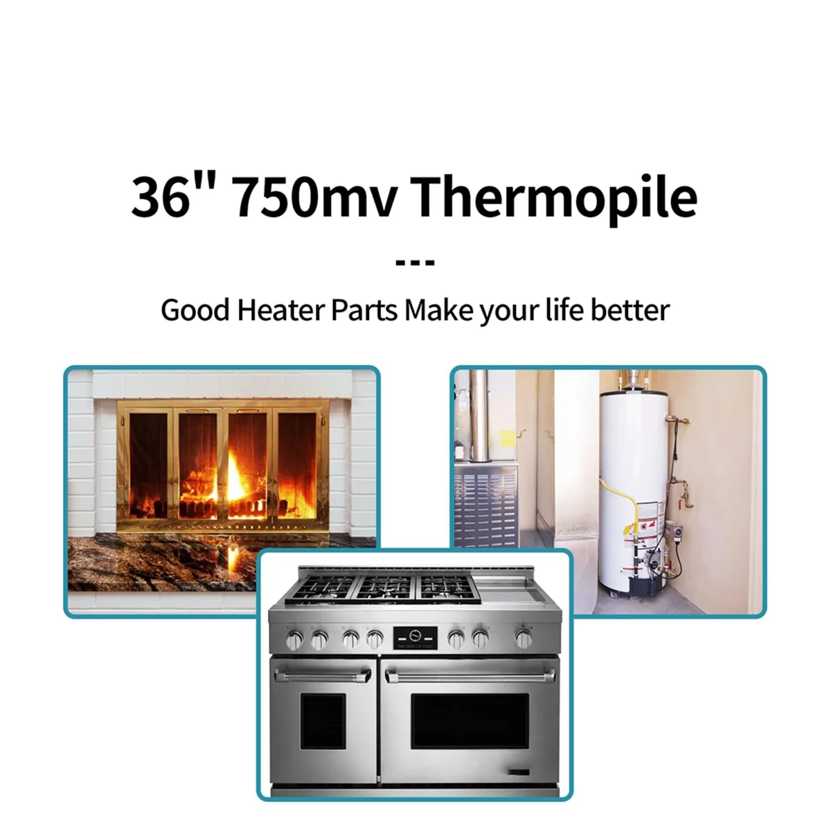 Термобатарея 36 дюймов 750 мВ подходит для обогревателя Glo г. ℃ Замена термопары
