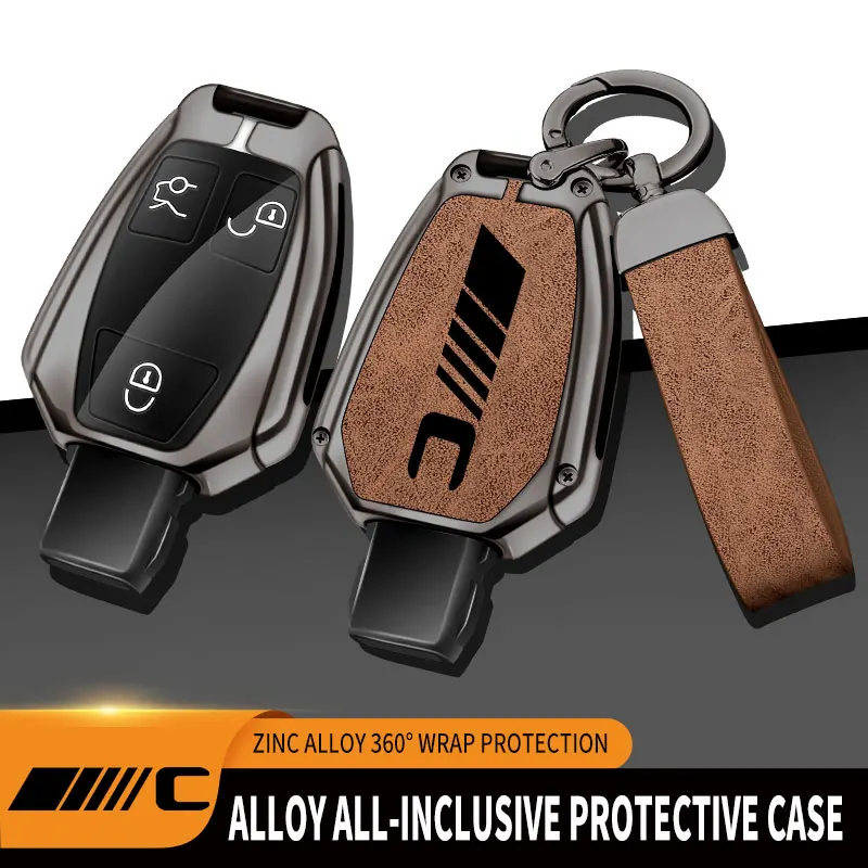 

Zinc Alloy Car Logo Key Case For Mercedes Benz C Class Remote Control Protector For Mercedes Benz C300 C260 C200 C180 Key Cover