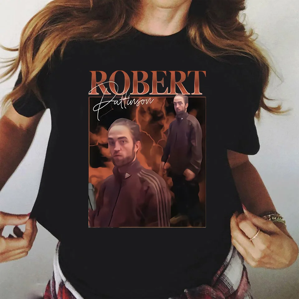 

Ladies Robert Pattinson Funny T Shirt New Fashion Funny Short Sleeve Casual T Shirt