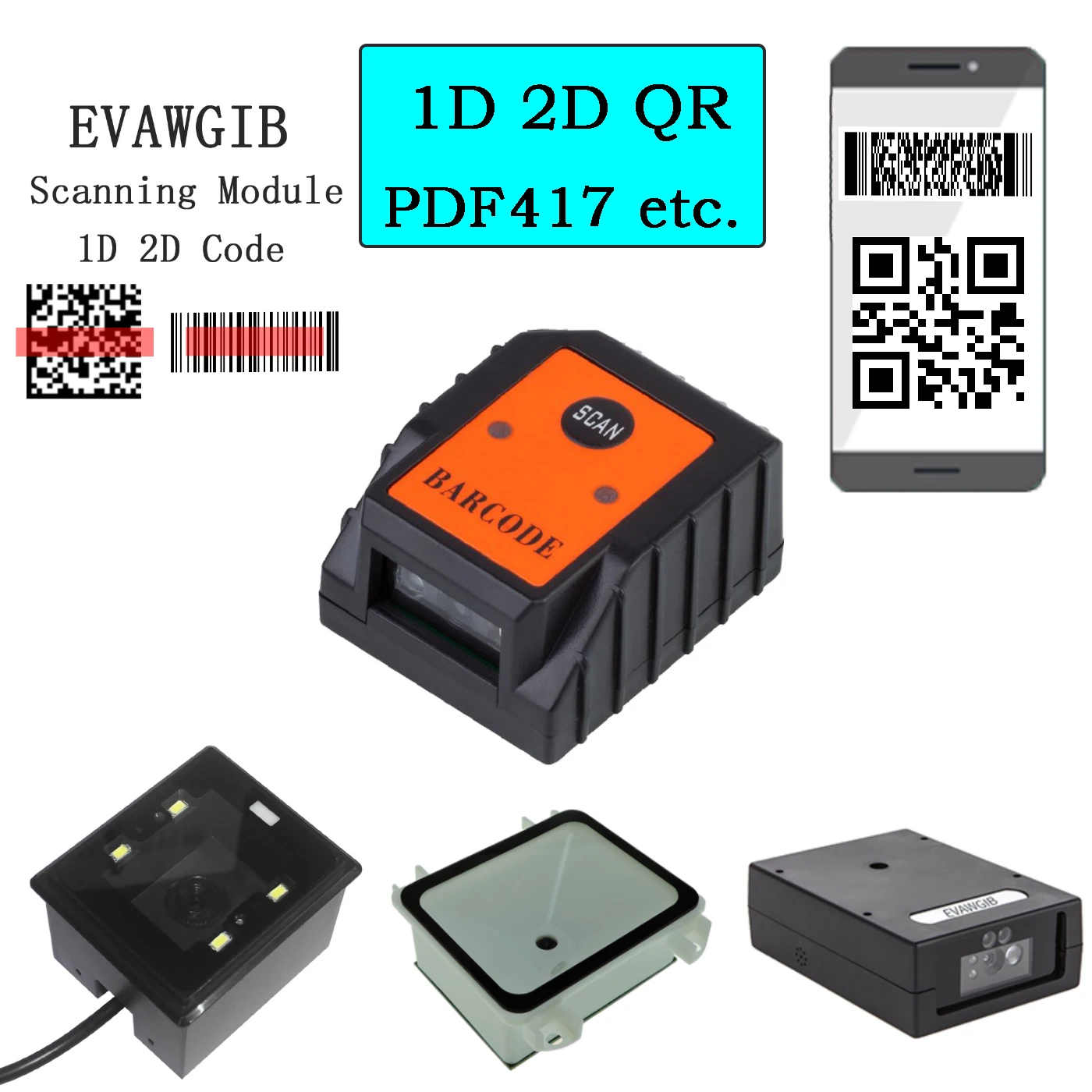 Identification Bar Code Reader For Access Control