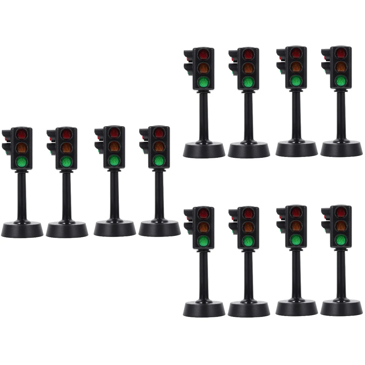 

12 pcs Traffic Lights Model Mini Traffic Lamp Adornment For Pretend Play