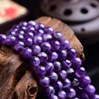 natural round amethyst loose beads spacer stone bead gemstone for jewelry making 46810mm