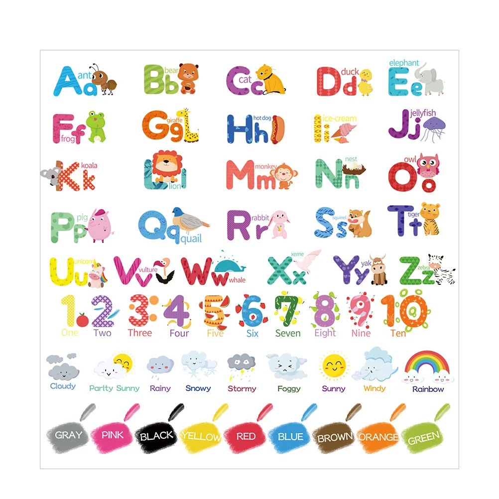 

Wall Decals Alphabet Animal Wallpaper Abc Stickers Sticker Decal Classroom Educational Decoration Playroom Diy Removable Cartoon