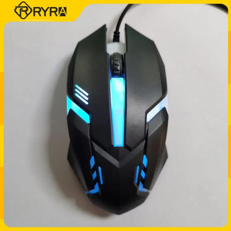 

RYRA Wired Gaming Mouse 7 Colors LED Backlight Ergonomics Gamer Mouse Flank Cable Optical Mice For For PC Laptop Desktop