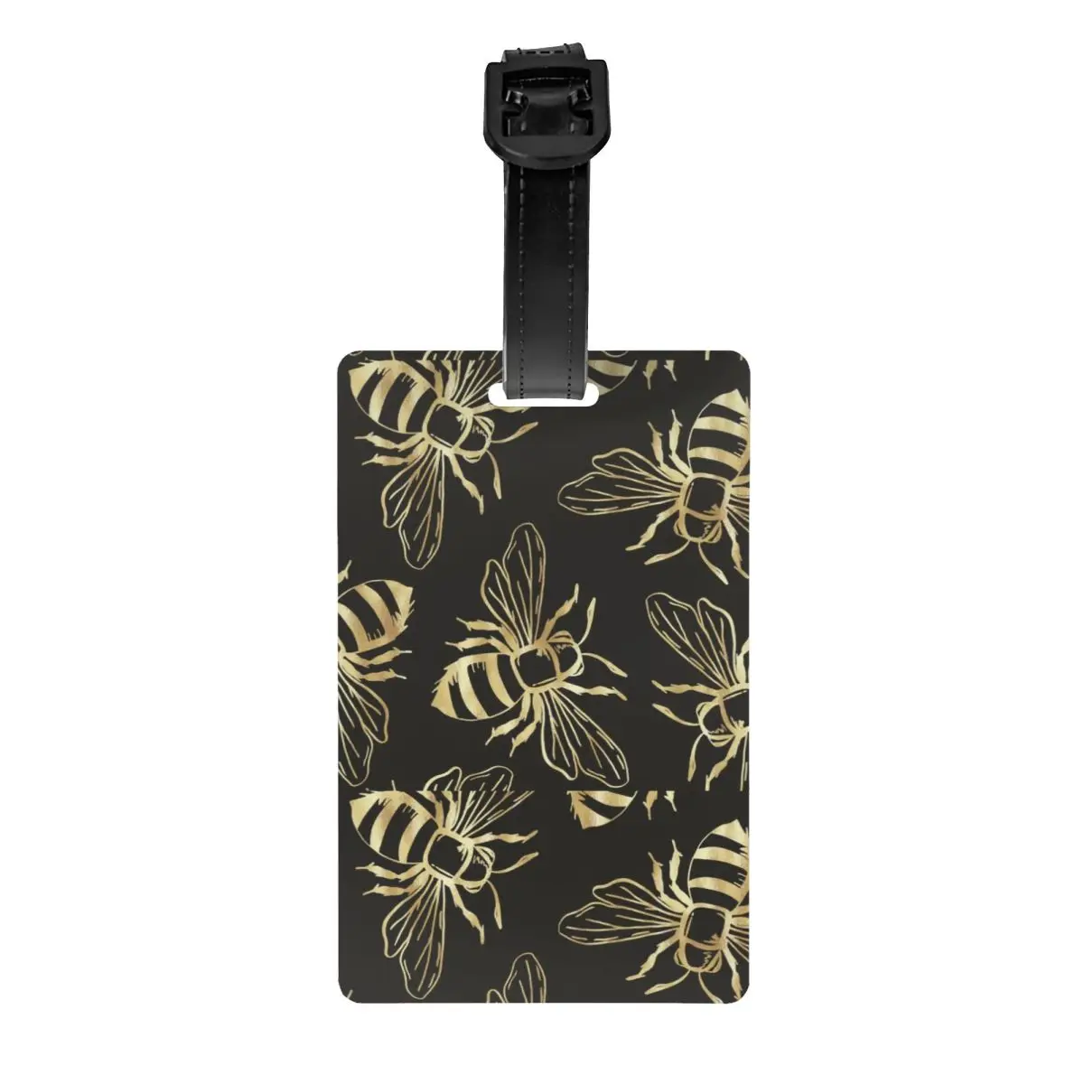 

Бирка для багажа Queen Bee с золотым узором для чемоданов, личная Обложка с именем и удостоверением личности
