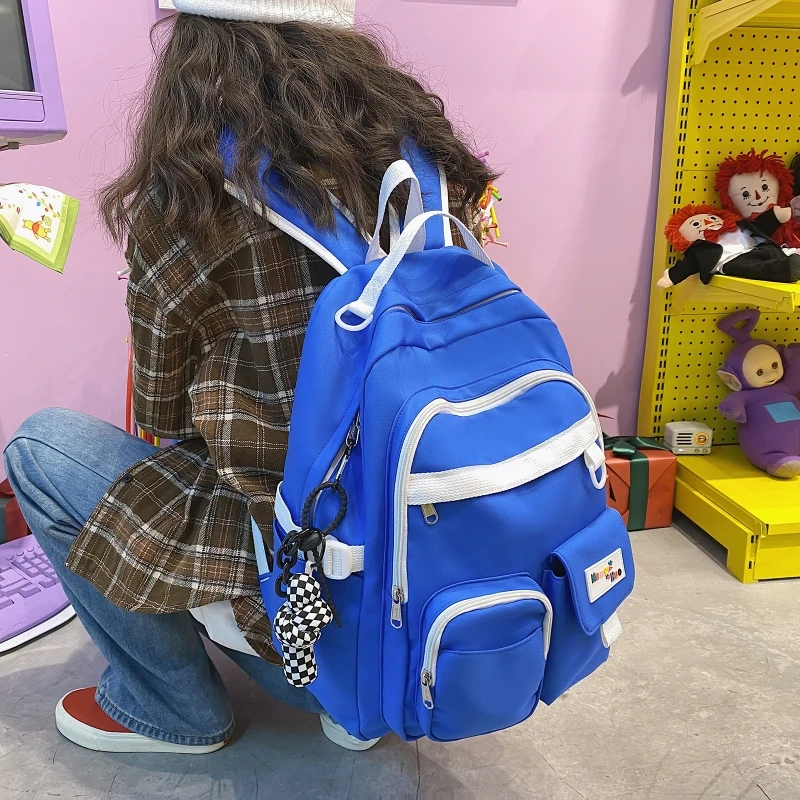 

63HC Women Backpack Fashion Nylon Travel Daypack College School Bag Rucksack for Teenager Girls