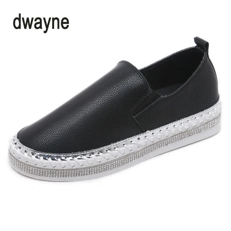 

2021 Hot Sale European PU Leather Shoes Woman Creepers Flats Ladies Loafers White Leather Moccasins Womens Shoes Tenis Feminino9