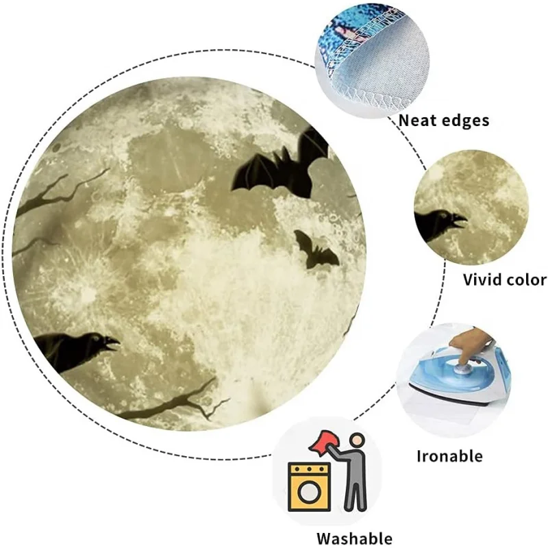 Жуткий гобелен на Хэллоуин настенное подвесное небо в полнолуние черная летучая