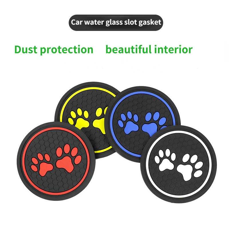 

Car water coaster car footprint water coaster cartoon round anti-skid pad auto interior general pad decoration supplies