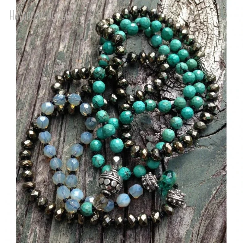 5 шт. длинные многослойные кристаллы в стиле бохо бирюзовый пирит ремесленные