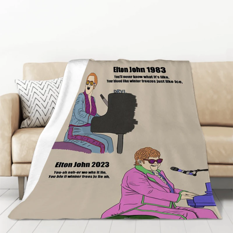 Вязаное одеяло пушистое летнее Elton John под заказ Cobija летние одеяла и королевские