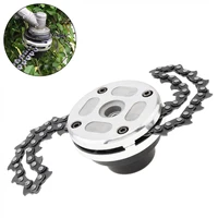 black steel brush cutter lawn mower trimmer head with installed coil chains for agricultural garden tool
