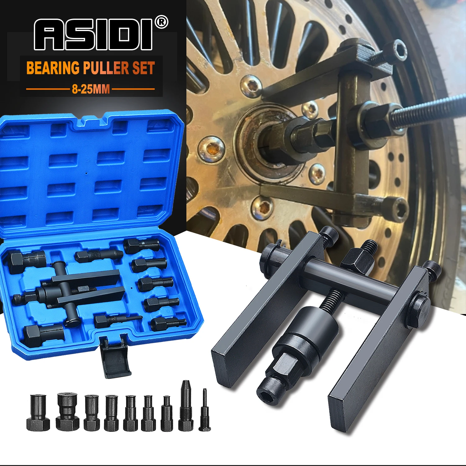 10 шт. инструмент для вытягивания внутреннего подшипника мотоцикла снятия