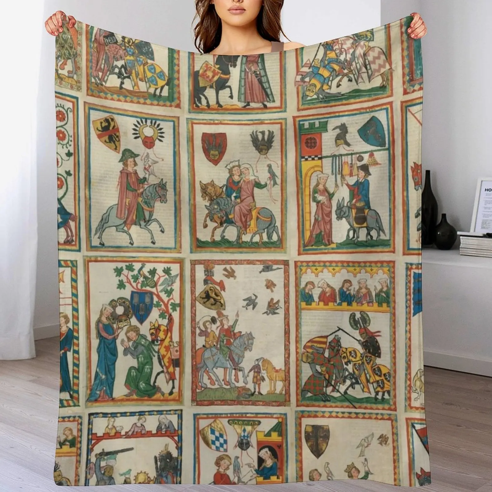 Одеяло Codex Manesse туристические одеяла для путешествий на Хэллоуин