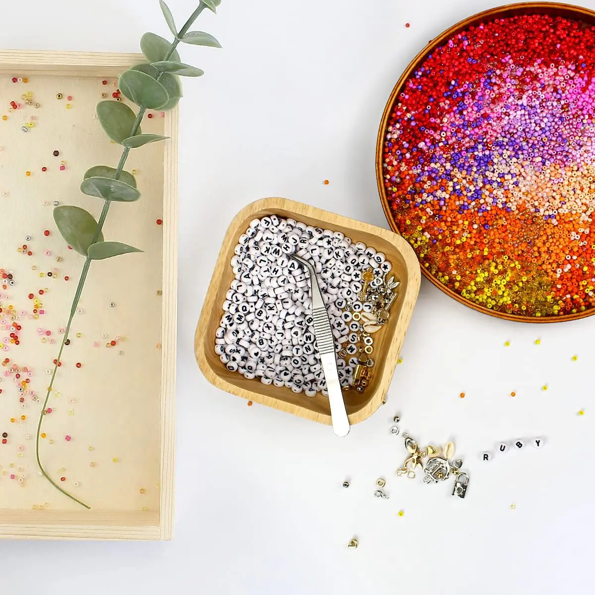 3900pcs 2/4mm Glass Rice Beads Box Set Parent-child Interactive Colorful Beads For Jewelry Making Diy Handmade Bracelet Necklace