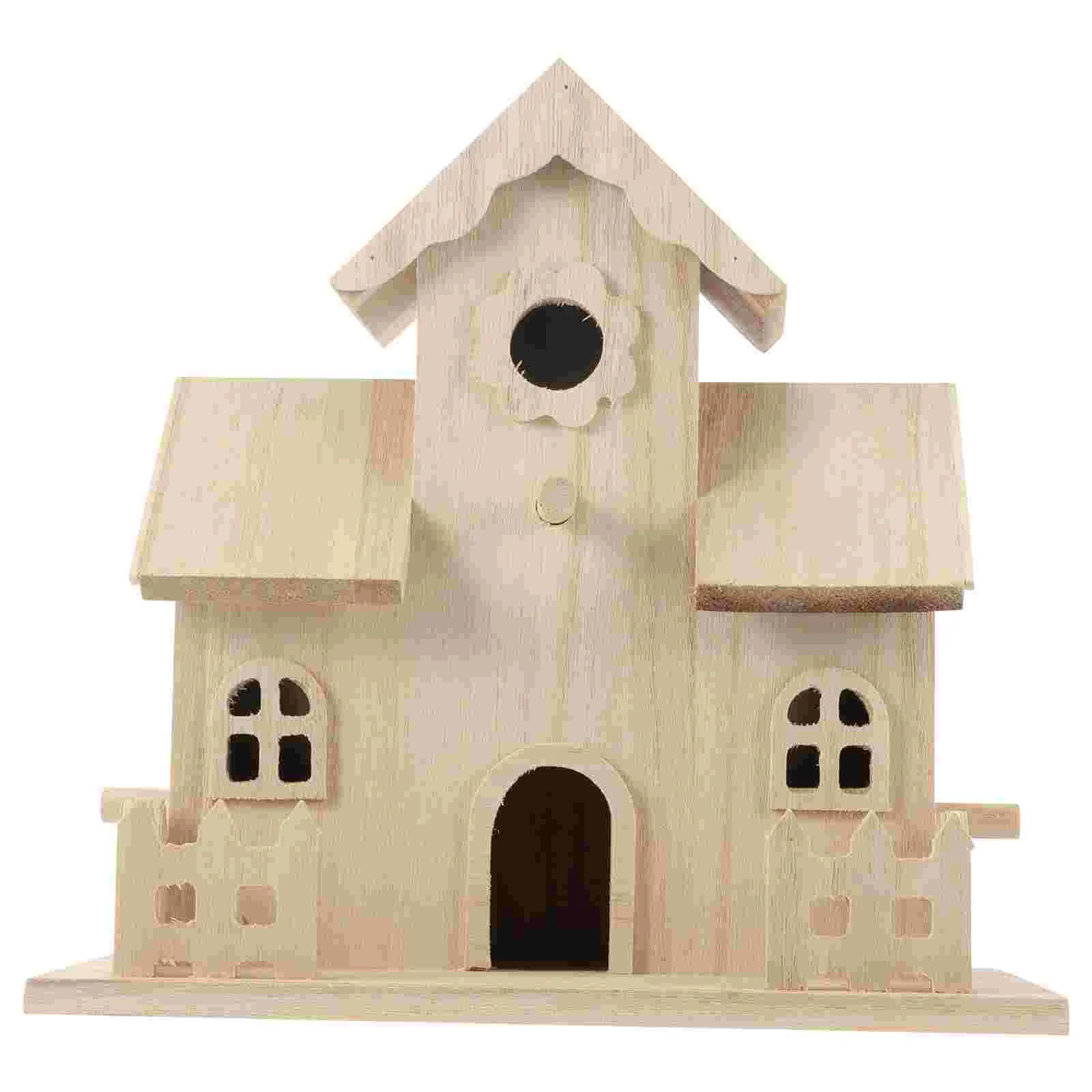 

Bird Housewooden Housesbirdhouse Outside Wood Birdhouses Hangingto Outdoors Box Small Kit Garden Unpainted Sleeping Clearance