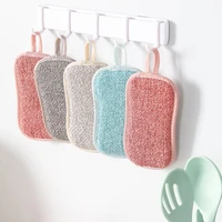 double sided sponge kitchen cleaning towel kitchenware brushes anti grease wiping rags absorbent washing dish cloth accessories
