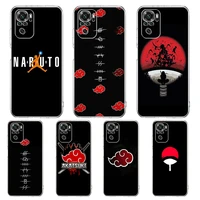 naruto logo transparent phone case for redmi note 11 11t 10s 8a 9a 9c 7 8 9 10 k40 4g plus pro 4g soft cover shell fundas coque