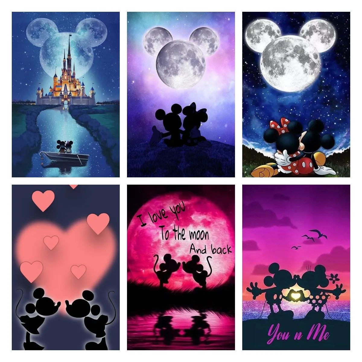 

Disney Diamond Painting Cartoon Mickey Minnie Couple in Love Diamond Embroidery Cross Stitch Diamond Mosaic for Children