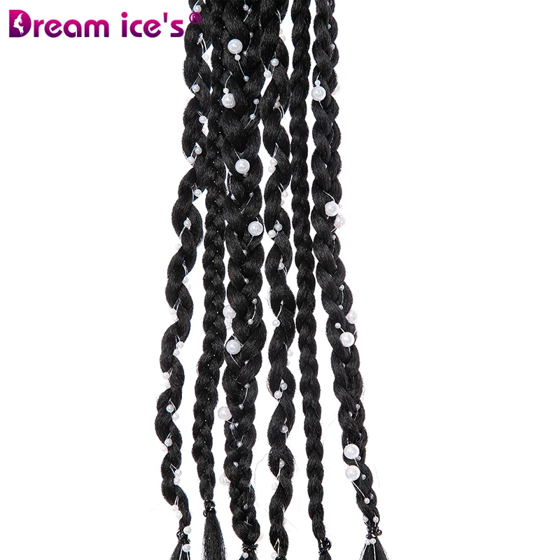 Long Synthetic Black Hair Extensions Pony Tail Hairpieces for White Women Braided Ponytails Spice Girls Cosplay Party DREAMICE'S