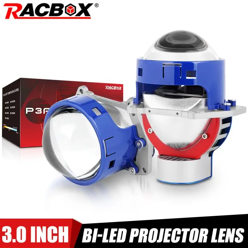 100W 60000LM 3 0-дюймовые би-светодиодные линзы проектора дальнего ближнего света для