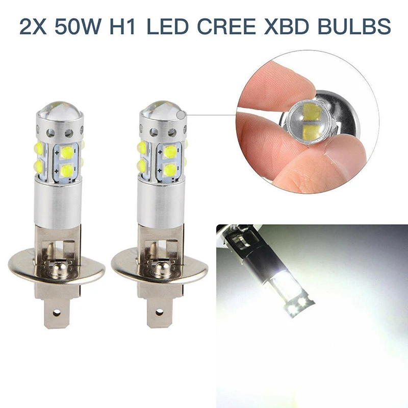 

2 шт., Автомобильные светодиодные фары 100 Вт H1 Led H3 s 6000K