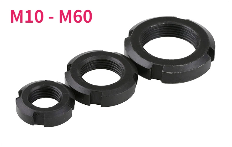 

M10 - M60 круглая гайка с прорезью гайка с четырьмя слотами