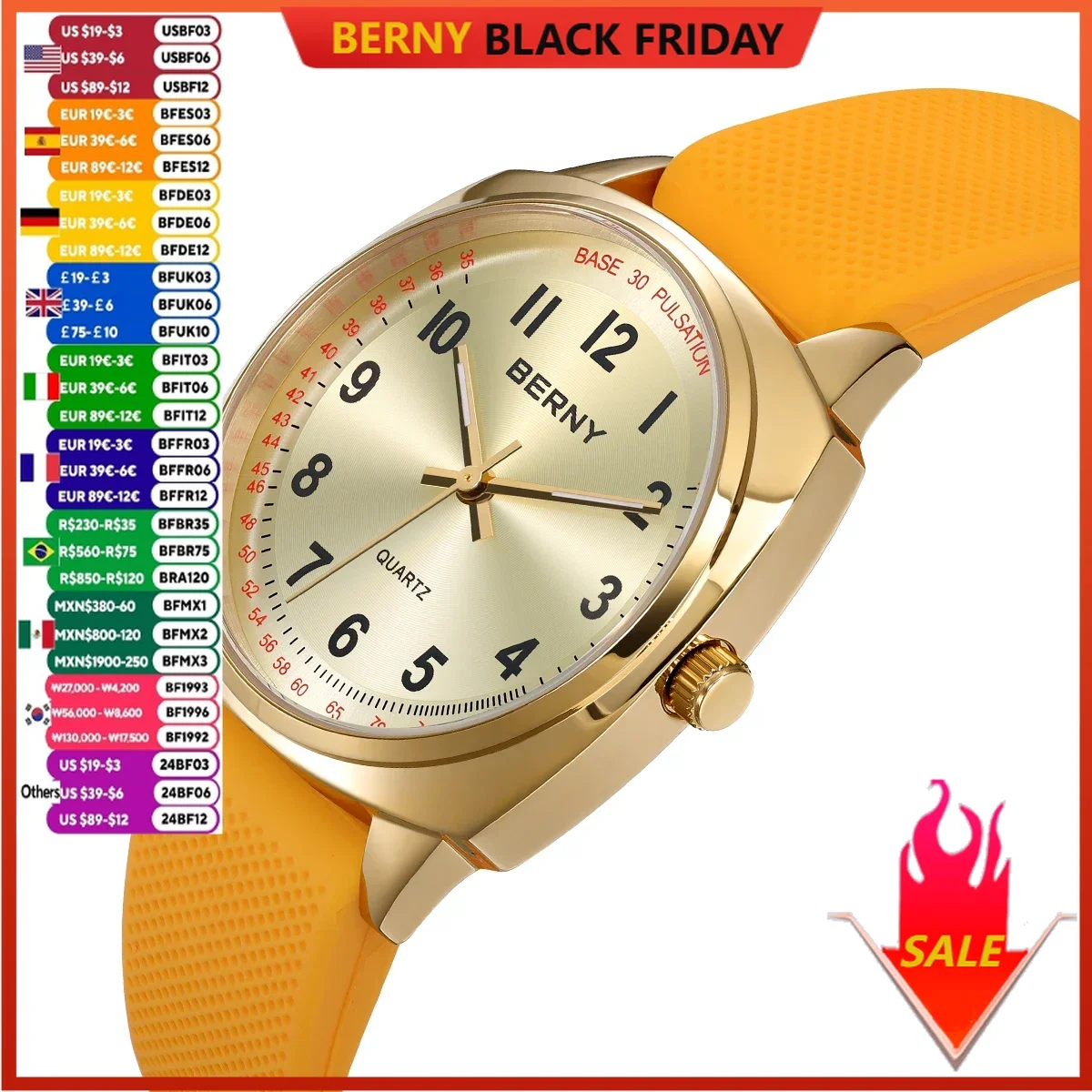 Женские кварцевые наручные часы BERNY