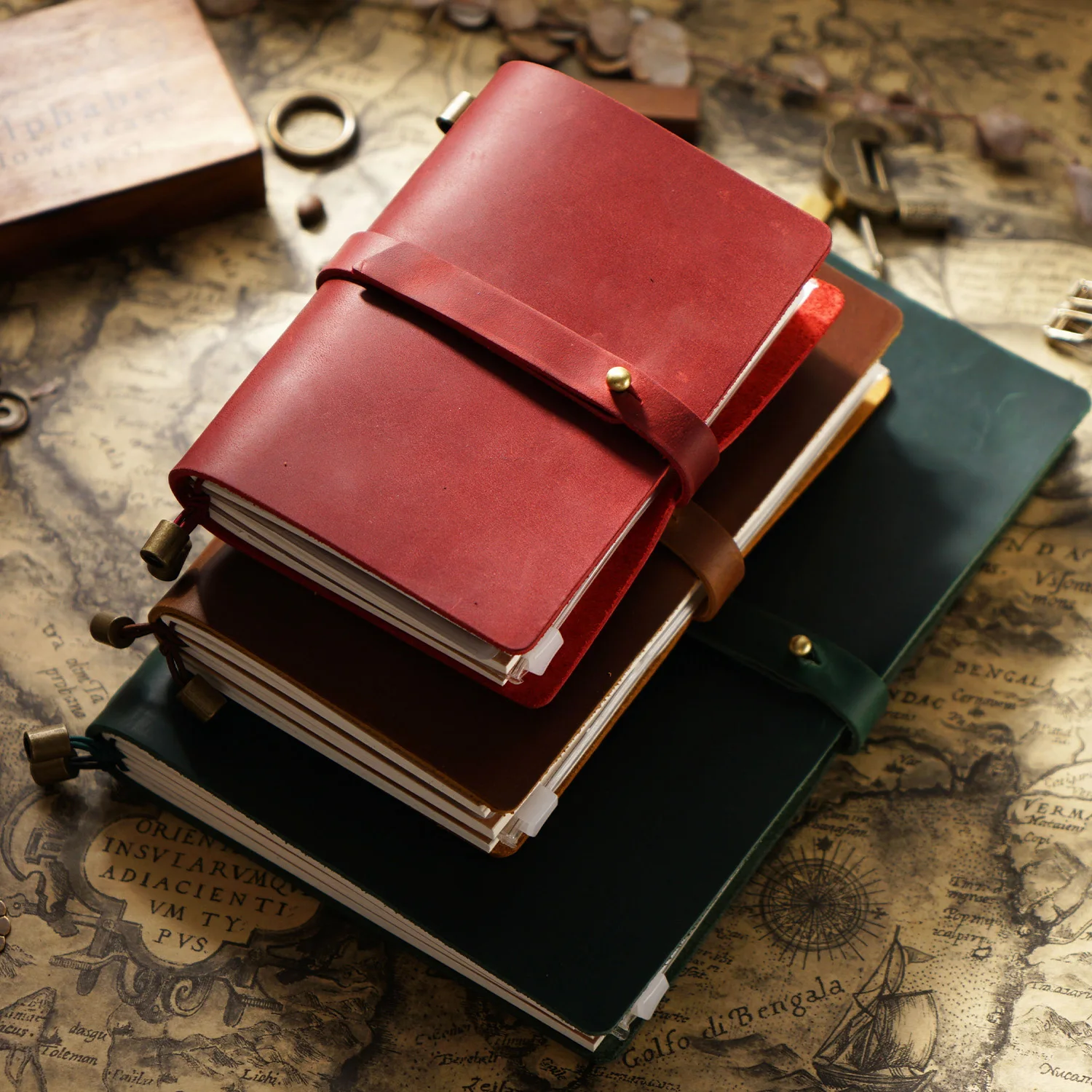 Фото Genuine Leather Traveler Notebook Handmade Vintage Cowhide Diary Journal Sketchbook Organiser Planner TN Notebook Cover №2