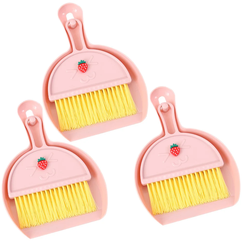 

3 Sets Mini Cleaning Brush and Dustpan Desktop Sweep Broom for Computer Keyboard