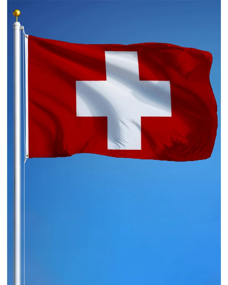 

60x90 см 90x150 см белый крест ch che Швейцарский Флаг для украшения 2x3 фута/3x5 футов Национальный флаг