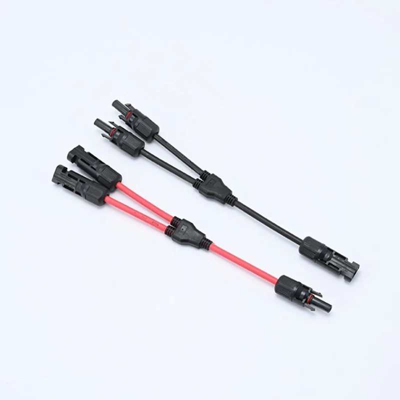 

2pcs Y Branch Connection 1000VDC Electrical Photovoltaic Solar Panel Cable Wire Connect