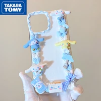takara tomy hello kitty for iphone13 13 pro 13 pro max cute handmade cover for iphone 12 12 promax cream glue mobile phone case
