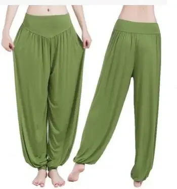 Женские длинные брюки для танца живота женские мягкие однотонные свободные