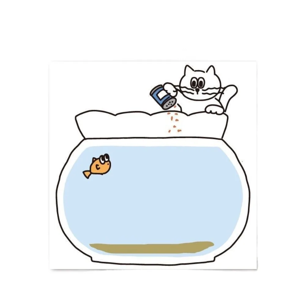 Модная милая липкая записная книжка с героями мультфильмов Ins бумага для