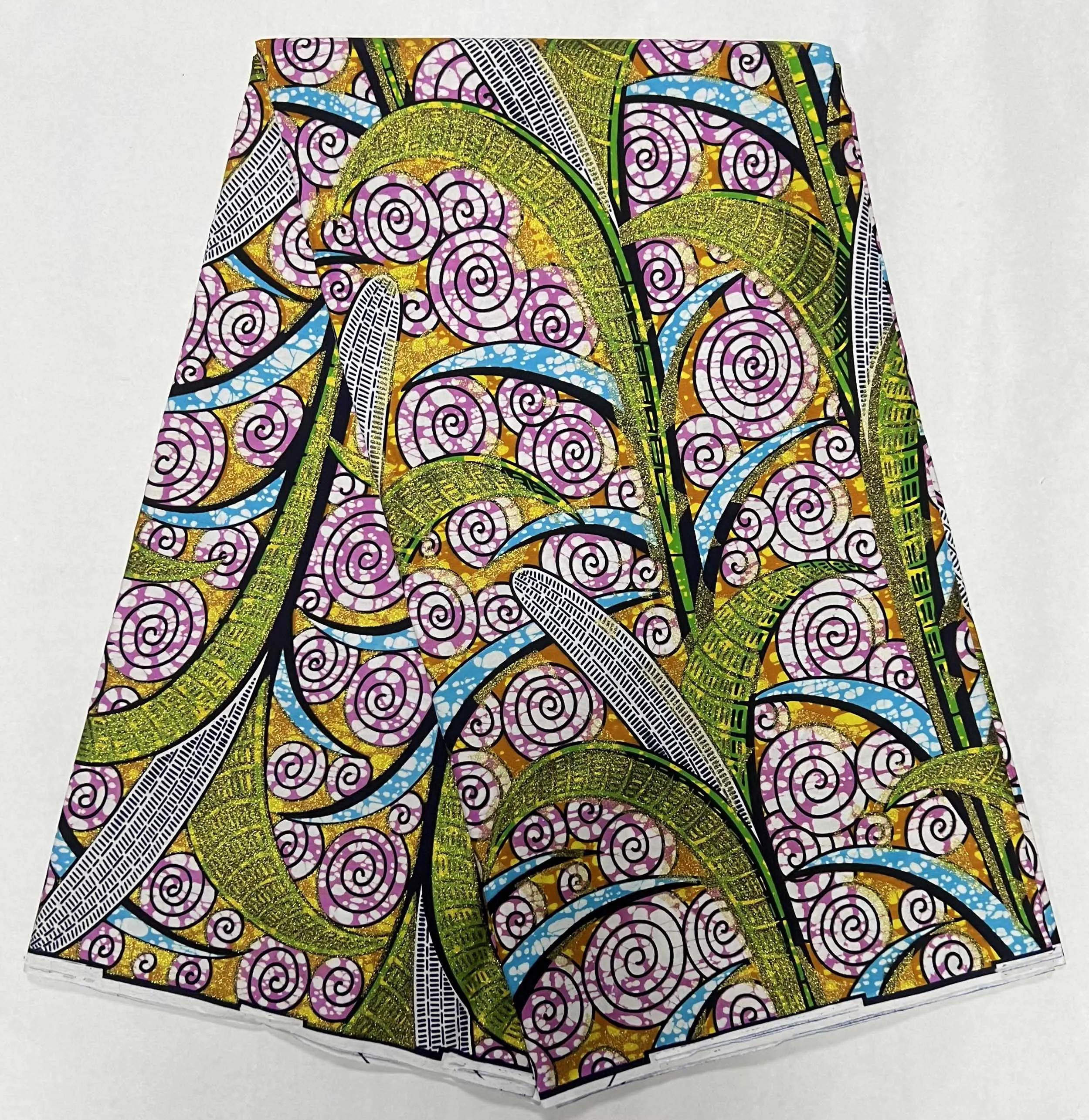 

2023 African New Style High Quality 100% Cotton Grand Golden Sands Batik Prints Ankara Wax Fabric For Sewing Women Dress