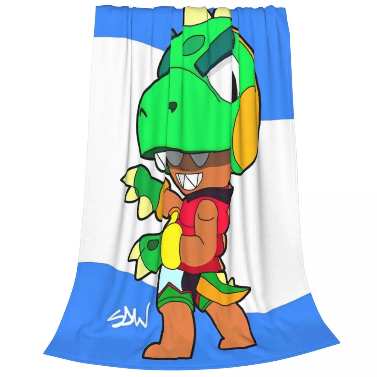 Dino Leon Braws-Star Blanket Fleece Video Game Super Soft Throw for Outdoor Travel Bedroom Quilt