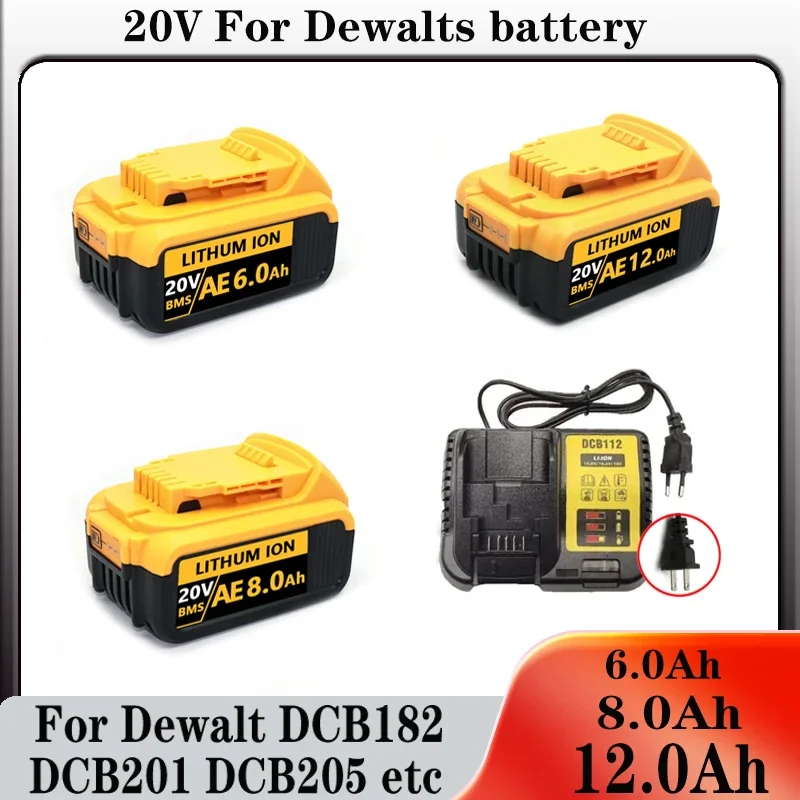 Литиевый сменный аккумулятор DCB200 20 в 8000 мАч для Dewalt