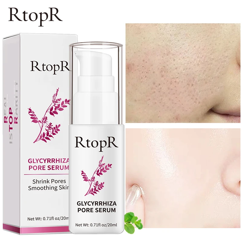 

RtopR Glycyrrhiza Face Pore Repair Serum Oil Control Hydrating Effective Shrink Pores Nourish and Improve Dry Skin Face Care