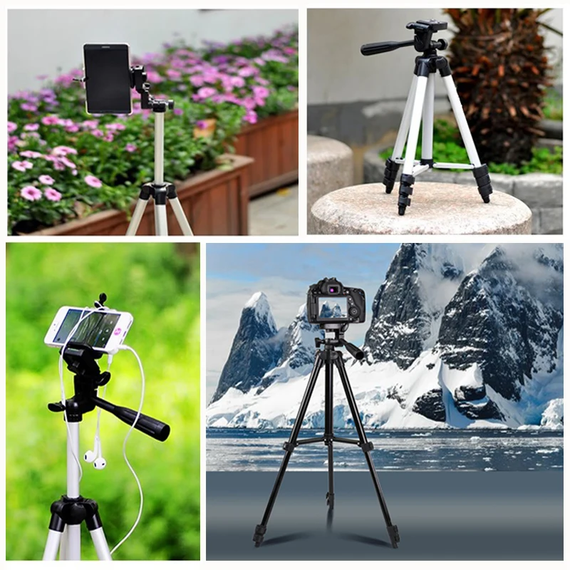 Universal Phone Tripod Professional Video Recording Camera Photography Stand For HUAWEI IPhone Aluminum Travel Tripode