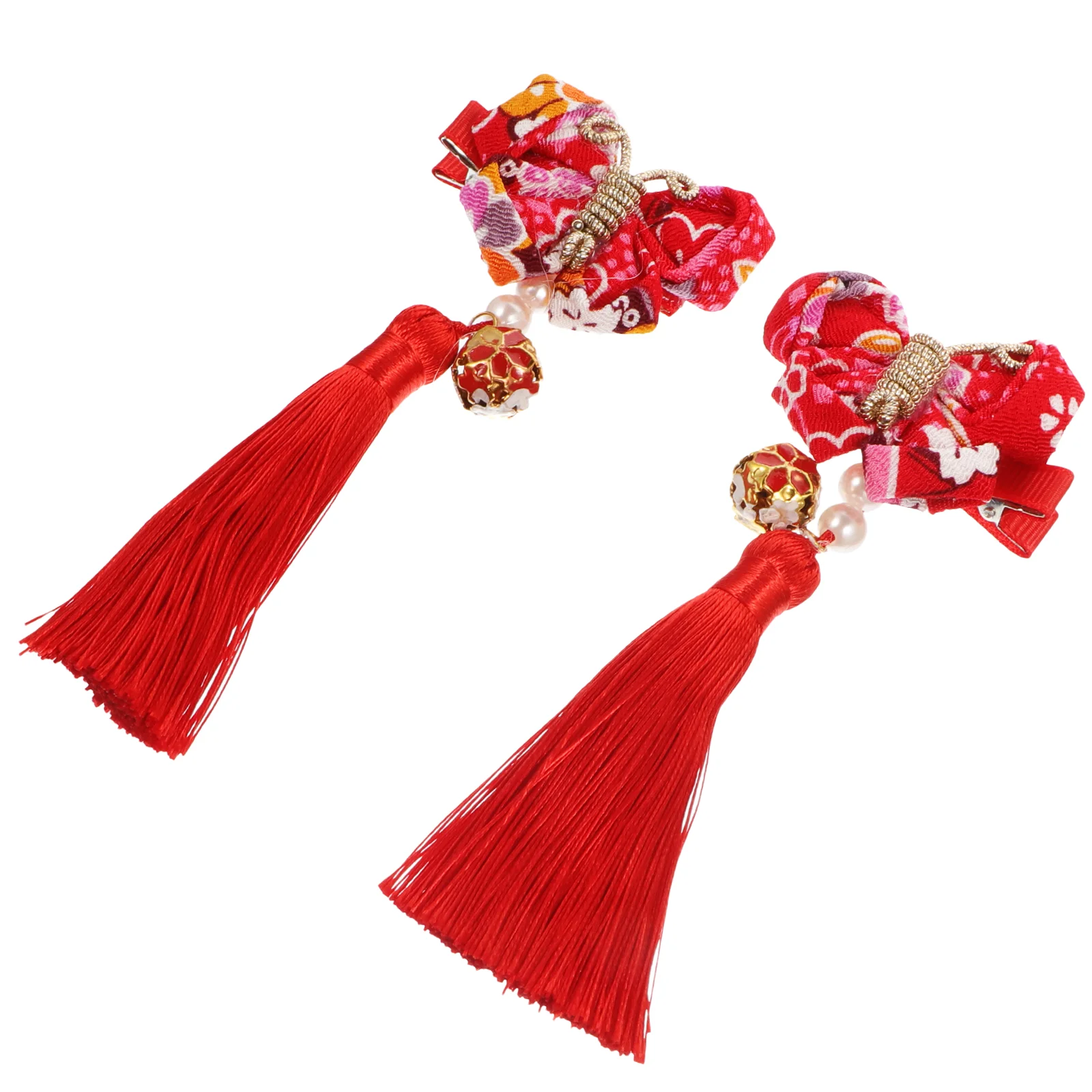 

Butterfly Tassel Hair Clip Headband Decor Headgear Kids New Year Tassels Cloth For