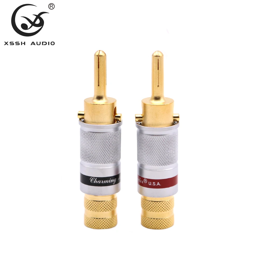 

4 шт. 8 шт. Hi-end YIVO DIY XSSH OEM ODM HIFI адаптер из чистой меди с золотым покрытием 9 мм штекер для динамика аудио разъемы типа банан