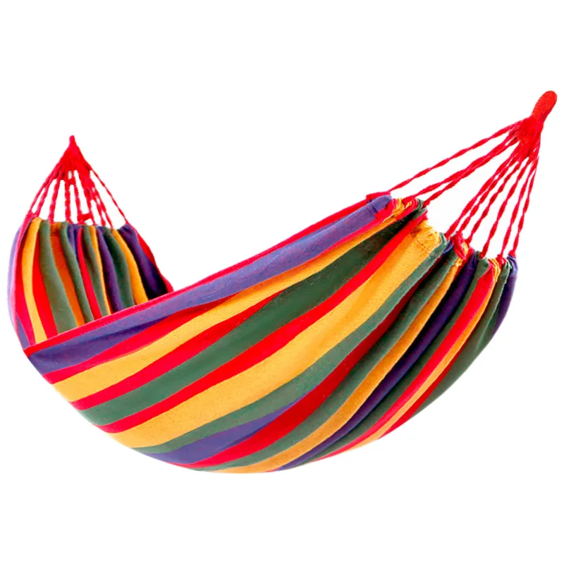 

BSWOLF Camping Hammock Portable Hammock Outdoor Hammock Travel Camping Swing Canvas Stripe Hang Bed Hammock Single People