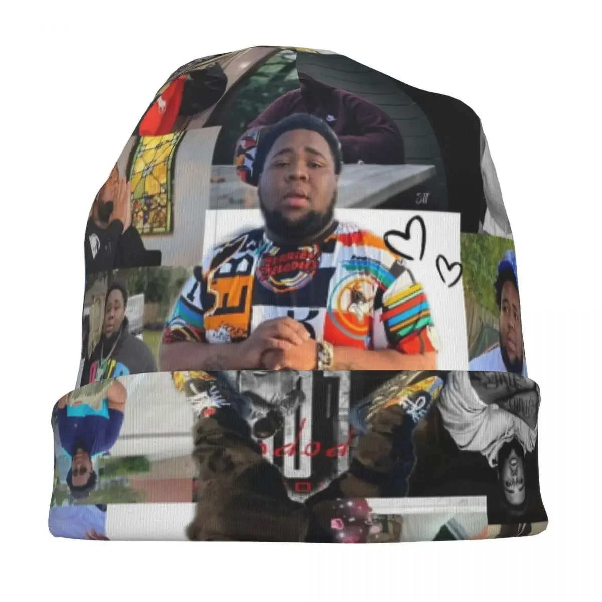 Зимние шапки унисекс с волнистым коллажем облегающие аксессуары вязаные уличная