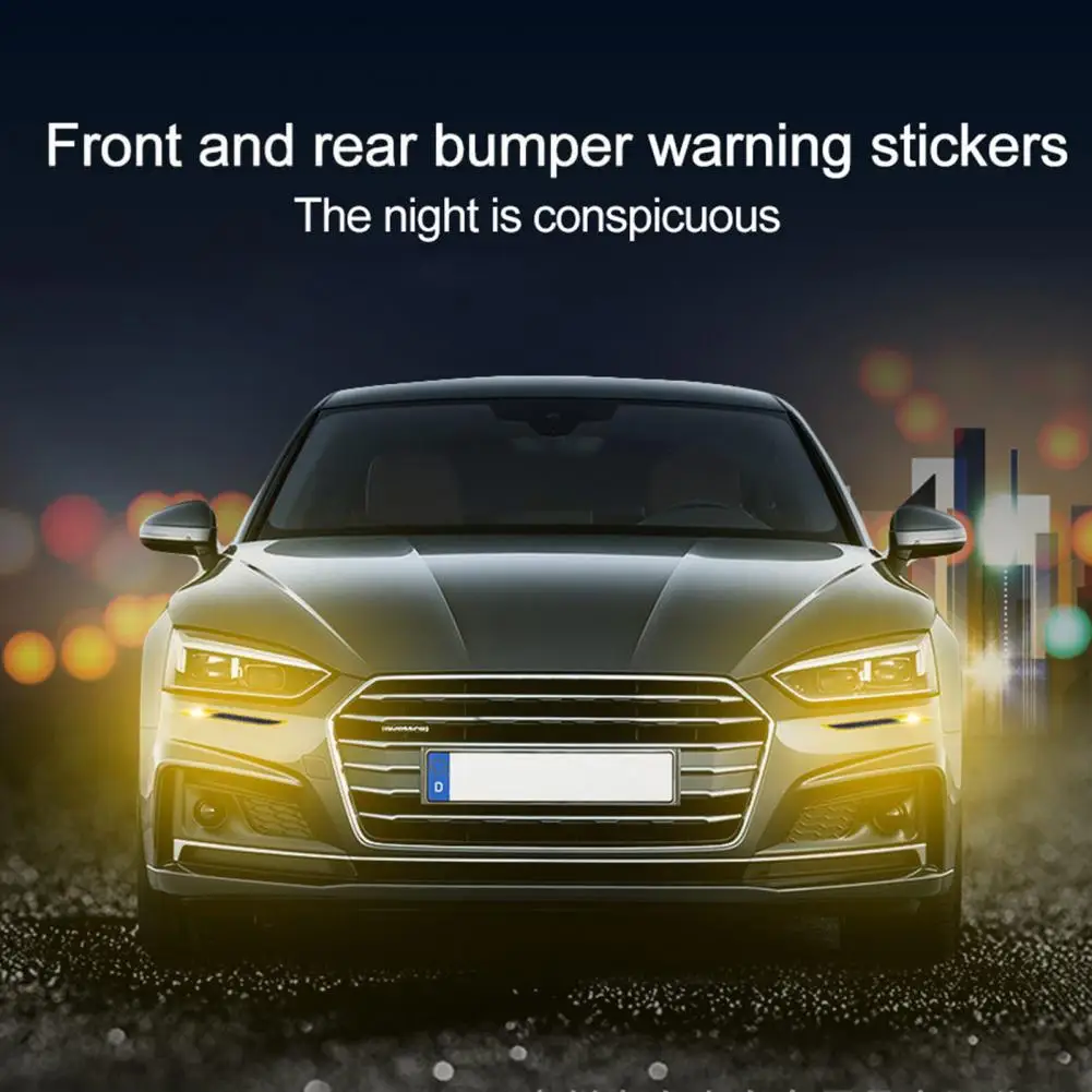 

Anti-slip 1 Pair Practical Car-styling Safety Mark Warning Tape Waterproof Car Reflective Strip High Brightness for Vehicles