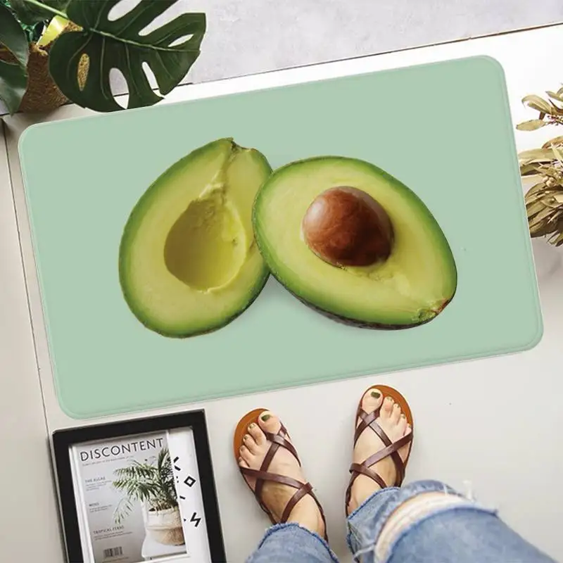 

Bedroom Bathroom Carpet Flannel Soft Rug Floor Doormat Hallway Mats Cartoon Decoration Avocado Area Rugs Room Carpets Prayer Rug