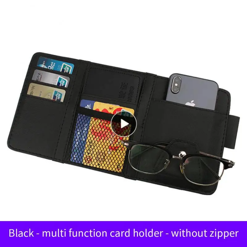 

Multi-pocket Pocket Organizer Sunglasses Clip Stowing Tidying Car Sun Visor Organizer Car Card Clip Document Clip Universal