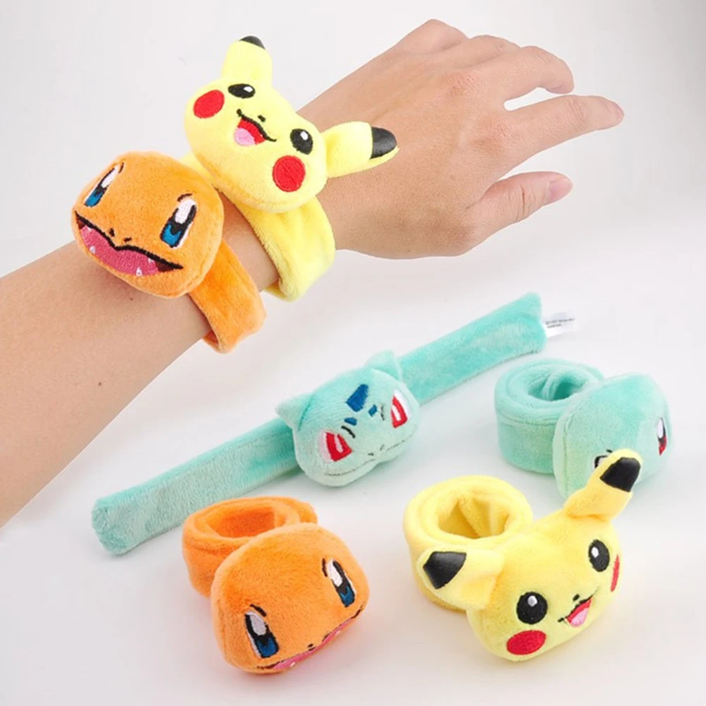 

Pokemon Plush Wristband Bracelet Pikachu Genie Turtle Doll Super Soft Pop Circle Holiday Dress Up Birthday Gifts