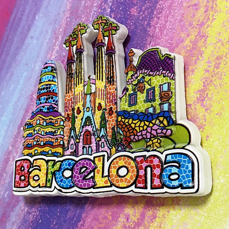 Сувениры из Барселоны домашний декор мозаичный собор 3D магниты на холодильник